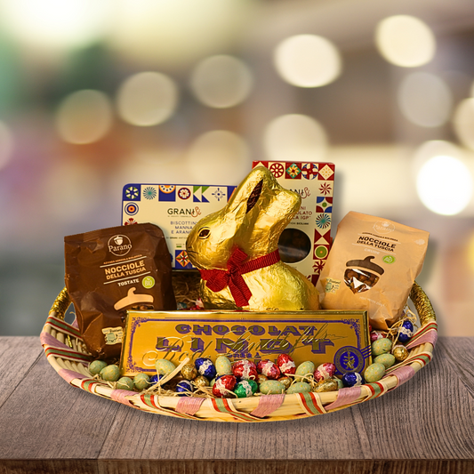 Cesto Regalo Gold Bunny + Dolci